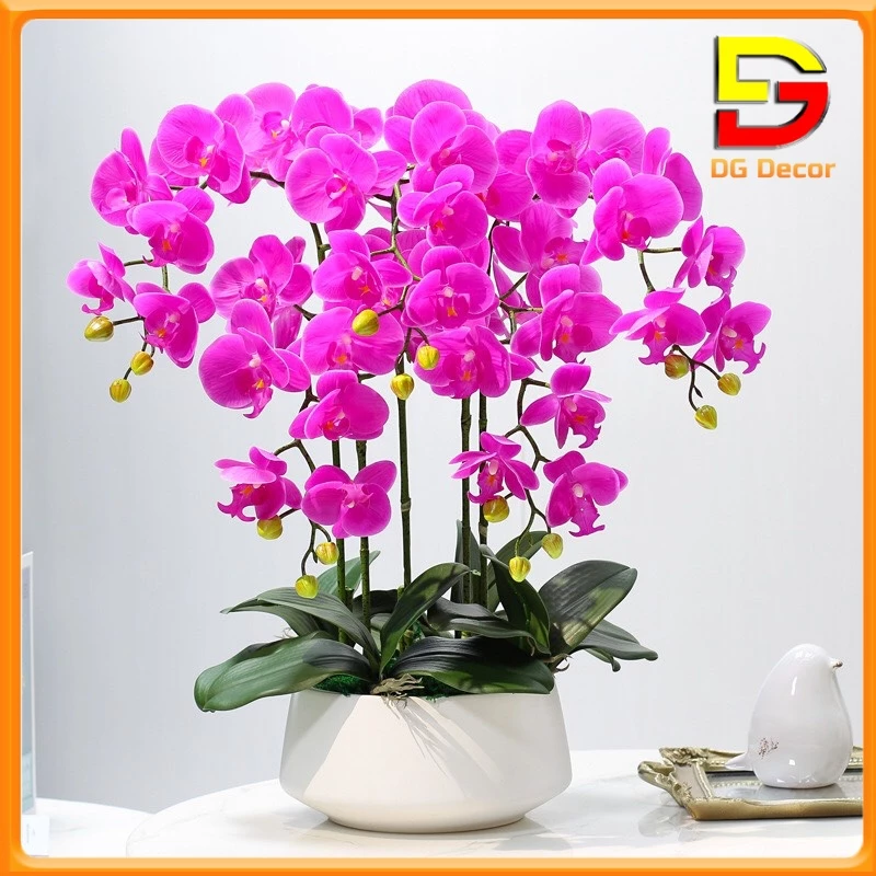 Chậu Hoa Lan Hồ Điệp Giả Cao Cấp