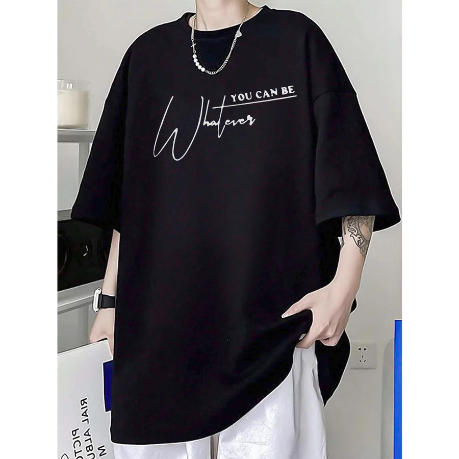 Áo thun unisex form rộng nam nữ chữ kiểu what ever đẹp vải dày mịn